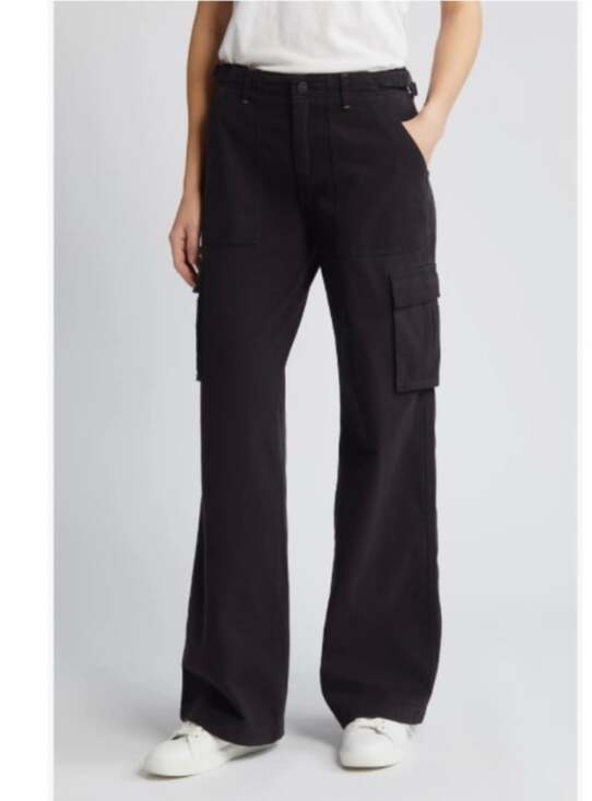 Sanctuary Pants - Sanctuary Reissue Cargo Pants Womens M Black Wide Leg Baggy Utility Y2K